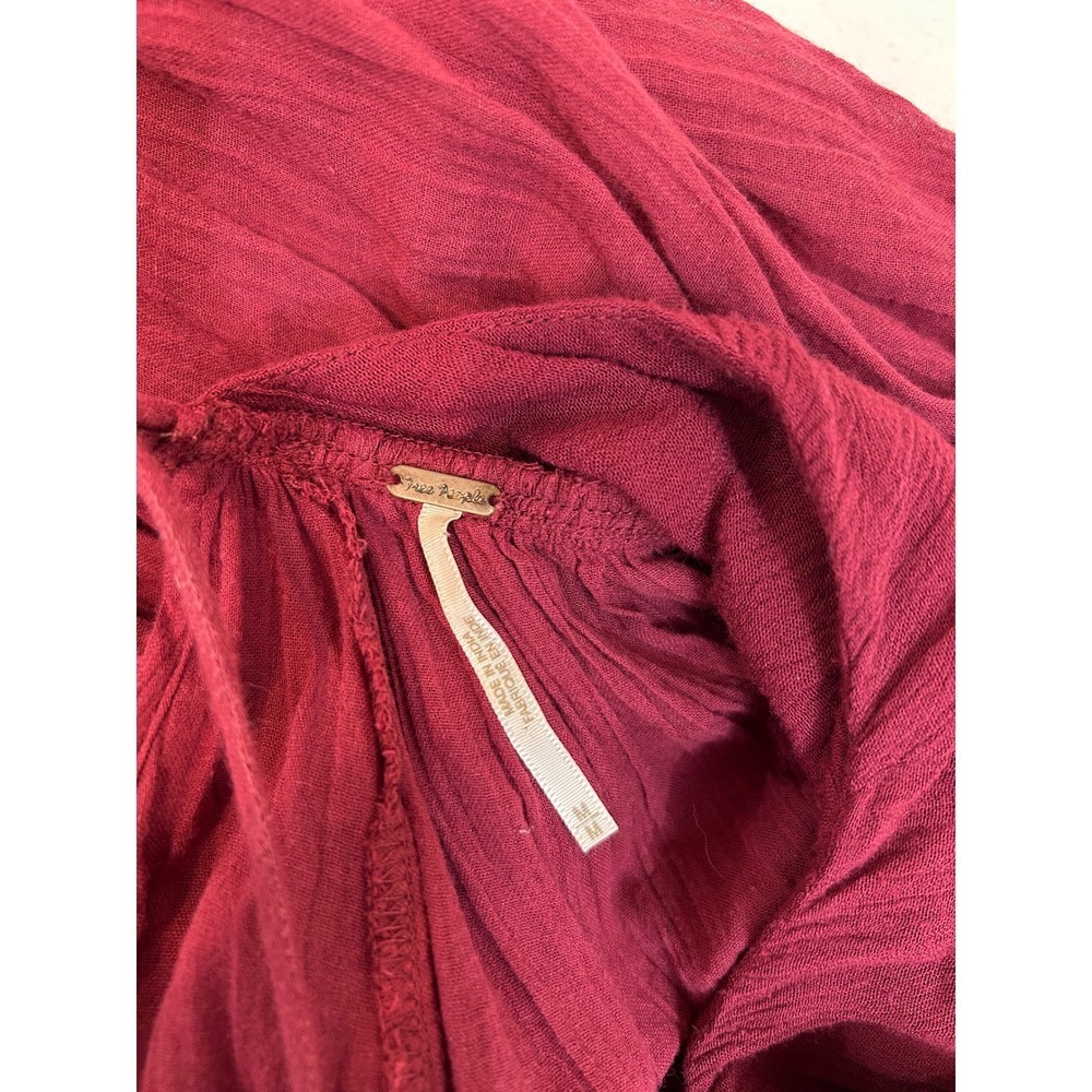 Boho Fairycore FP Look Into The Sun Maxi Dress Burgundy Halter Open Back M - Picture 4 of 7